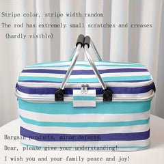 Foldable Picnic Bag Insulation Basket Aluminum Oxford Cloth Ice Bag
