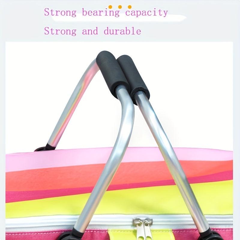 Foldable Picnic Bag Insulation Basket Aluminum Oxford Cloth Ice Bag