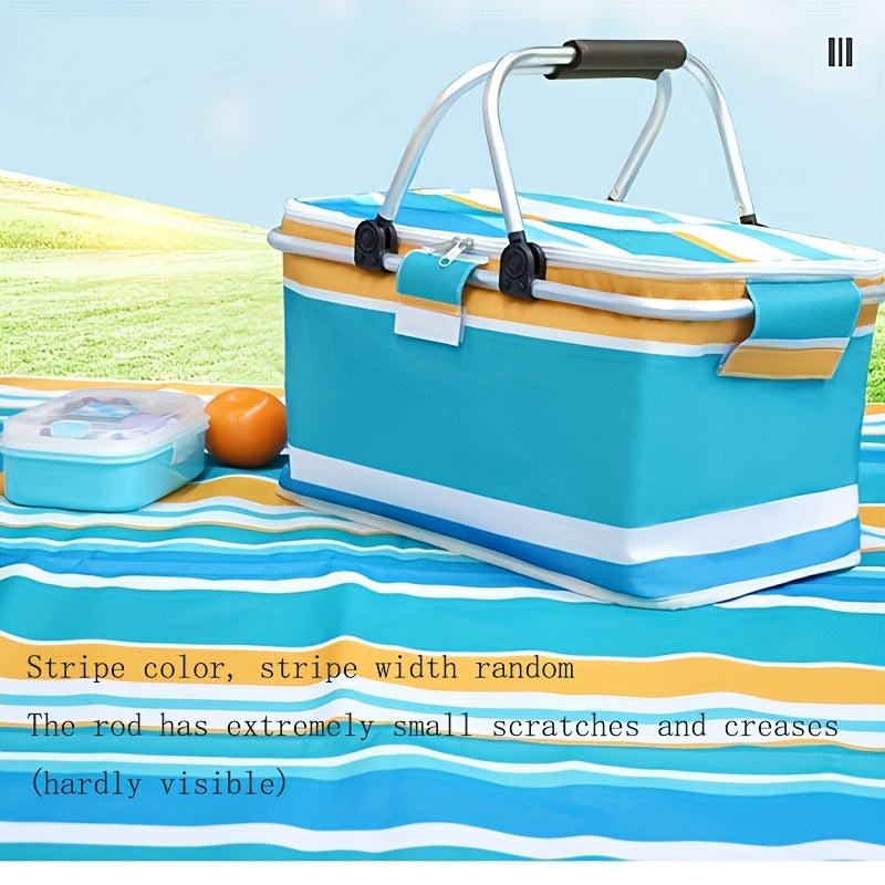 Foldable Picnic Bag Insulation Basket Aluminum Oxford Cloth Ice Bag