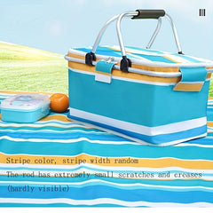 Foldable Picnic Bag Insulation Basket Aluminum Oxford Cloth Ice Bag