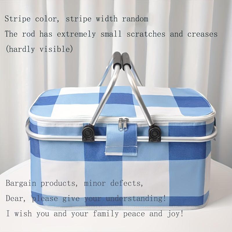 Foldable Picnic Bag Insulation Basket Aluminum Oxford Cloth Ice Bag