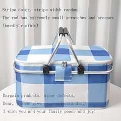 Foldable Picnic Bag Insulation Basket Aluminum Oxford Cloth Ice Bag