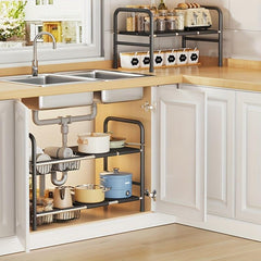 2-Tier Under Sink Tableware and Seasoning Rack