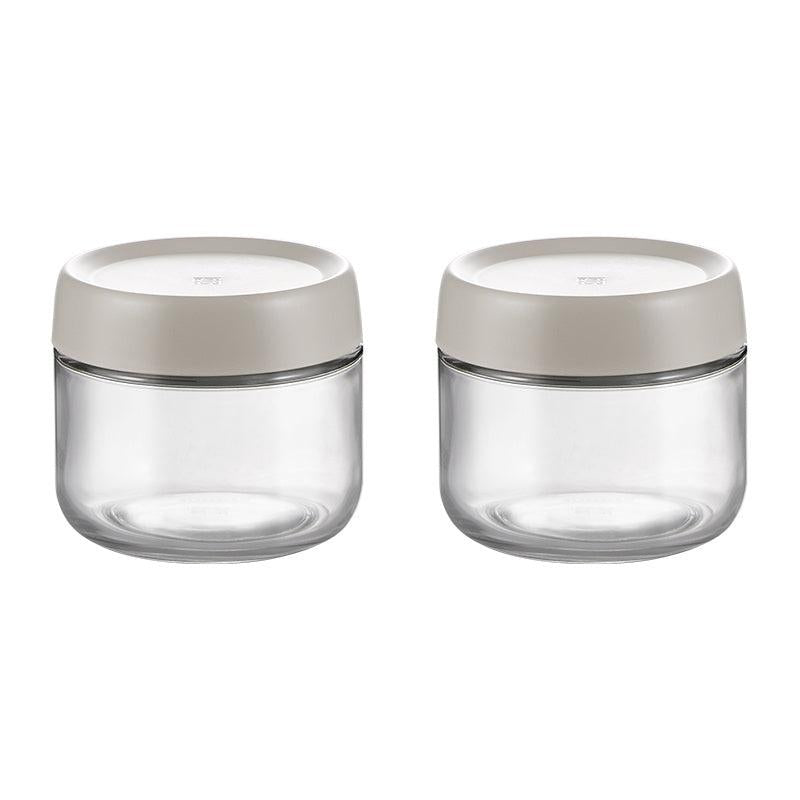 2PCS Glass Airtight Jars With Lids Spice Storage Jar Seasoning Bottle