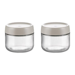 2PCS Glass Airtight Jars With Lids Spice Storage Jar Seasoning Bottle