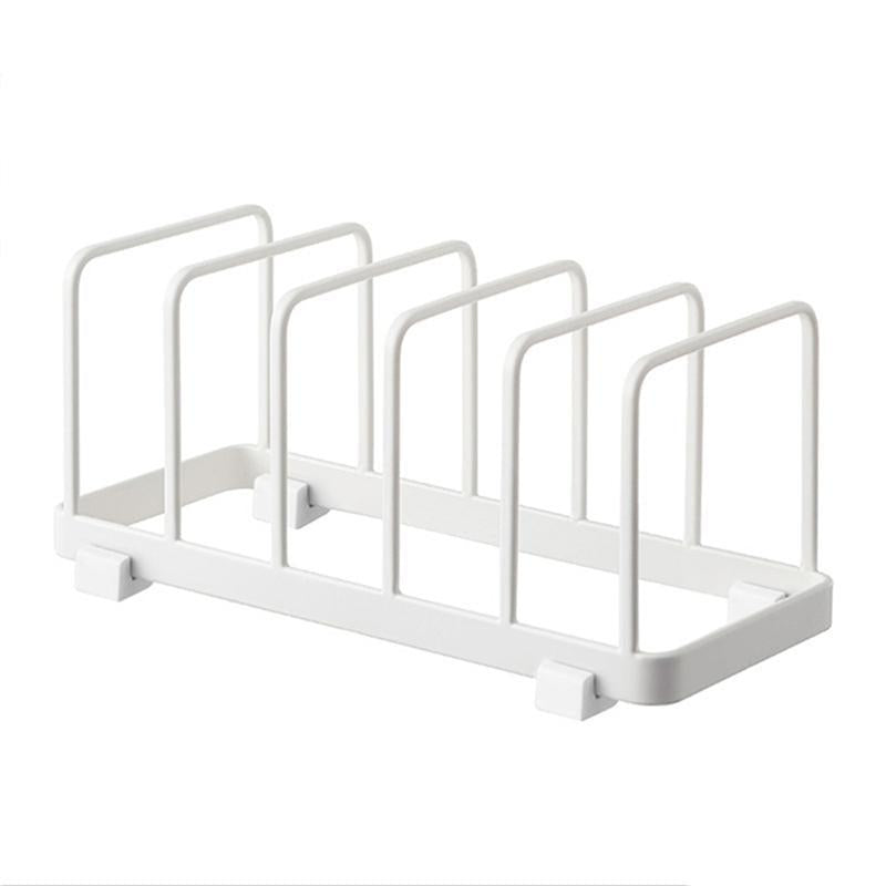 Efficient Dish Rack and Pot Lid Storage for Countertops