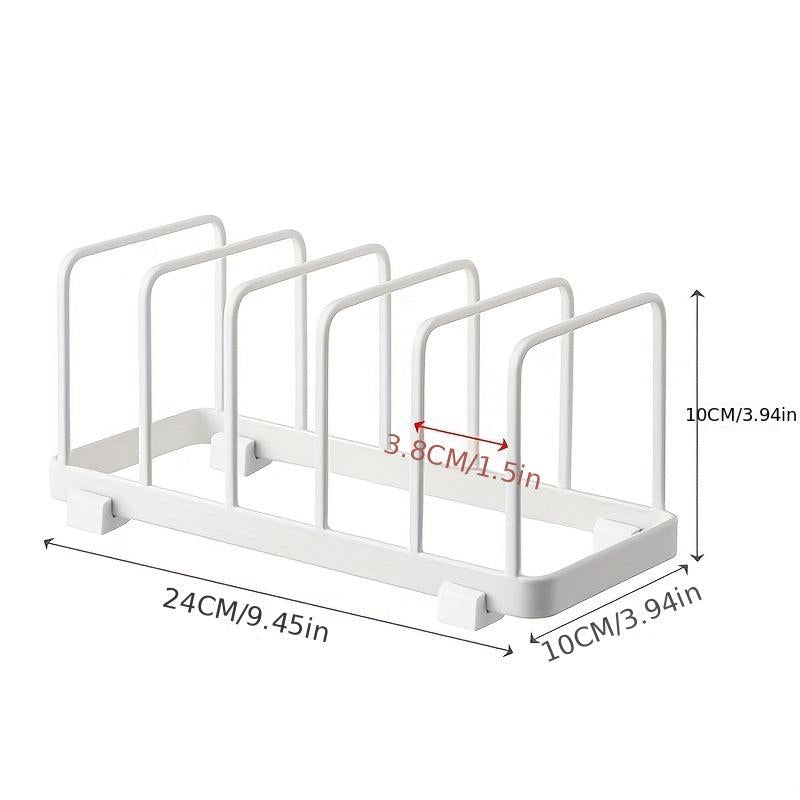 Efficient Dish Rack and Pot Lid Storage for Countertops