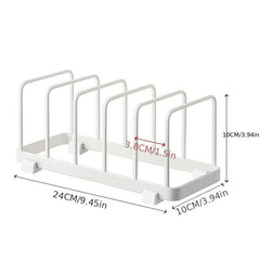 Efficient Dish Rack and Pot Lid Storage for Countertops