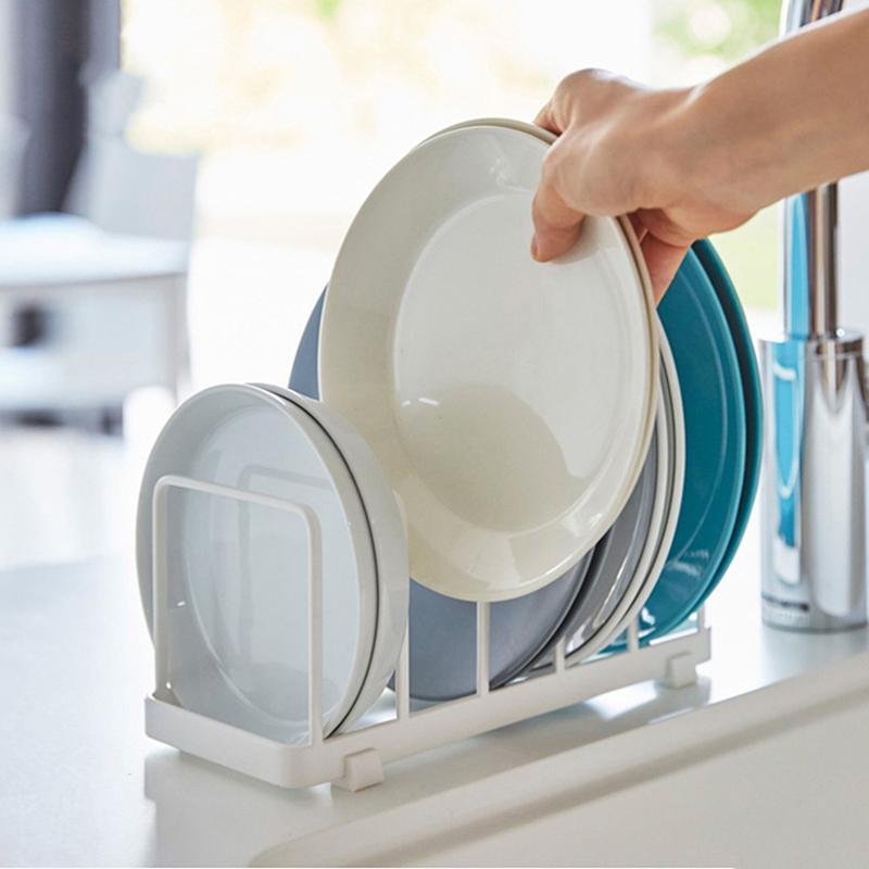 Efficient Dish Rack and Pot Lid Storage for Countertops