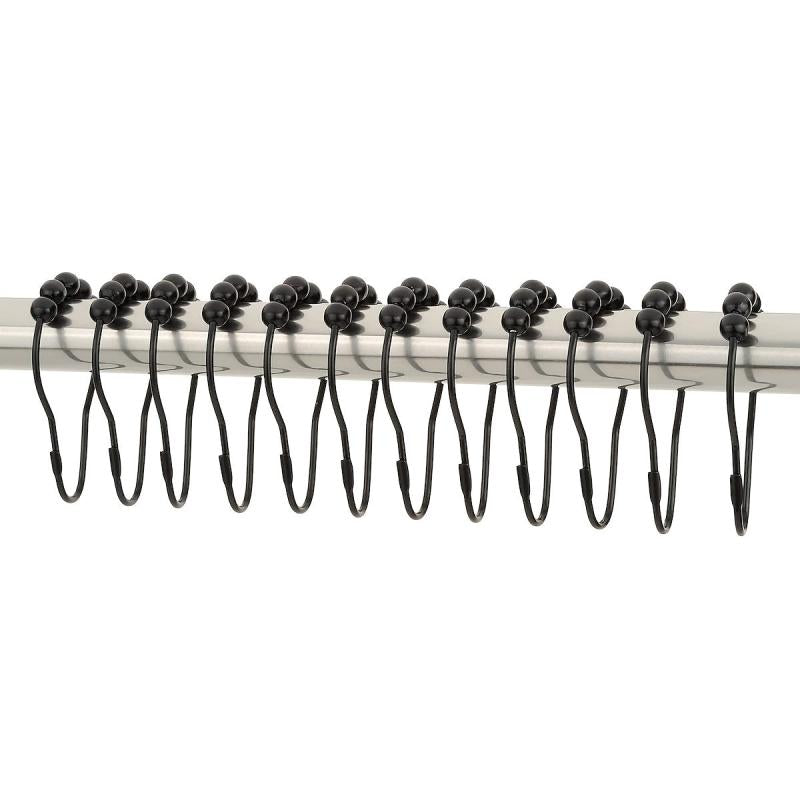 12pcs Stainless Steel Shower Curtain Hooks