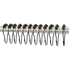 12pcs Stainless Steel Shower Curtain Hooks