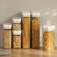 1Pc Food Storage Containers With Lids Candy Jars Transparent Sealed Fresh