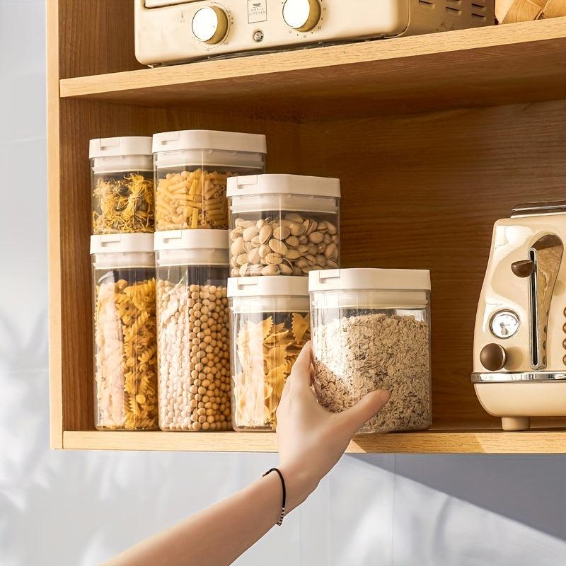 1Pc Food Storage Containers With Lids Candy Jars Transparent Sealed Fresh