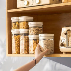 1Pc Food Storage Containers With Lids Candy Jars Transparent Sealed Fresh