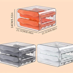 32 Grids Transparent Egg Storage Box Double Layer Fresh Keeping Tray