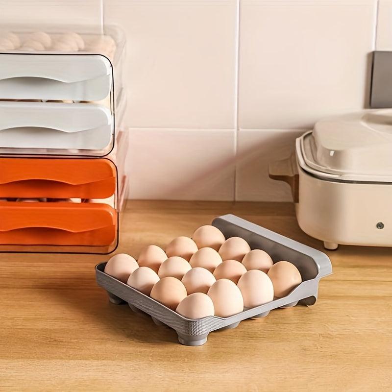 32 Grids Transparent Egg Storage Box Double Layer Fresh Keeping Tray