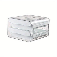 32 Grids Transparent Egg Storage Box Double Layer Fresh Keeping Tray