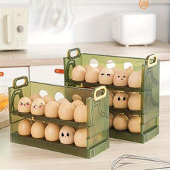 Large Capacity Egg Holder for Refrigerator with Handle
