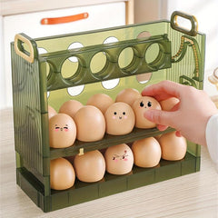 Large Capacity Egg Holder for Refrigerator with Handle