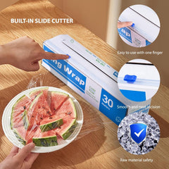 BPA Plastic Food Wrap Microwave Safe Tear Resistant with Cutter