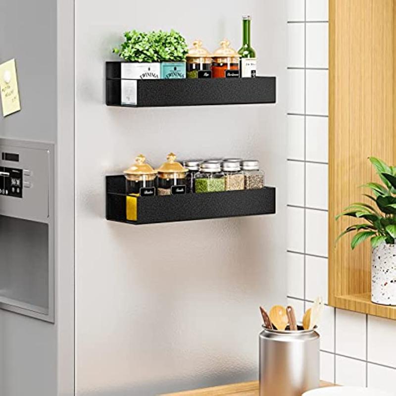 10pcs Magnetic Spice Rack for Refrigerator Hanging Organizer Hooks