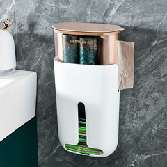 Wall Mounted Garbage Bag Storage Box Organize and Dispense Kitchen Bags