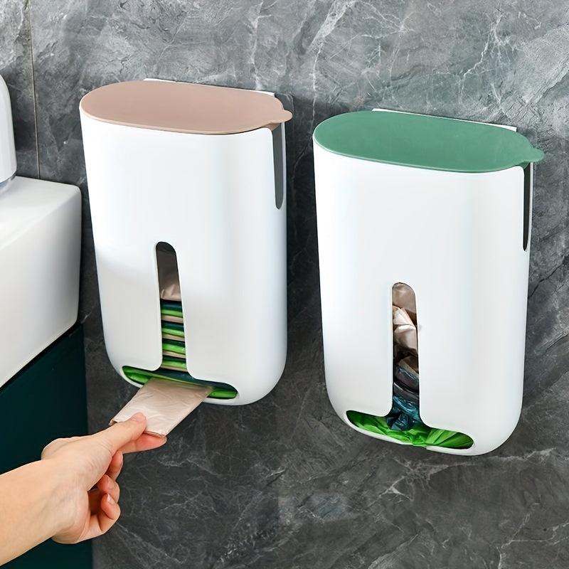 Wall Mounted Garbage Bag Storage Box Organize and Dispense Kitchen Bags