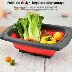 1pc Foldable Telescopic Drainer Colander Basket