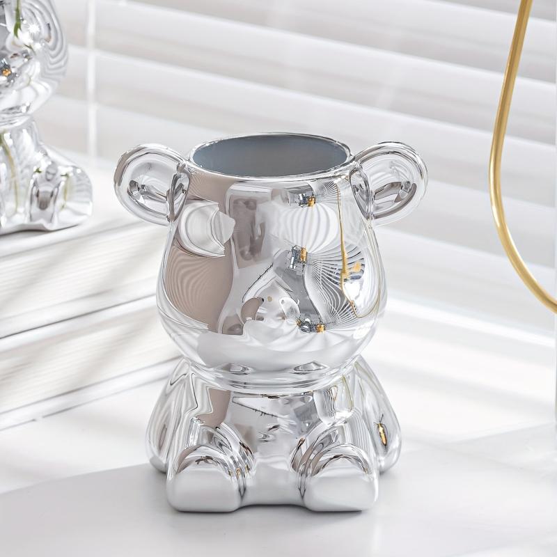 Bear Shaped Storage Jar for Stylish Cutlery Organization