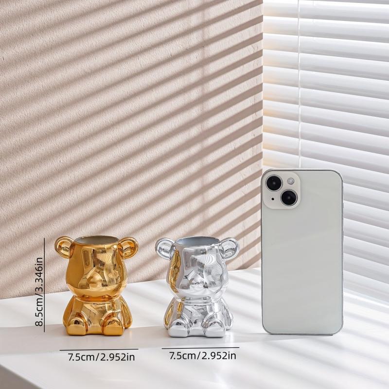 Bear Shaped Storage Jar for Stylish Cutlery Organization