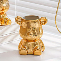 Bear Shaped Storage Jar for Stylish Cutlery Organization