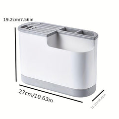 Kitchen Holder with Pot Cover Chopstick Holder Drain Rack and Drip Tray