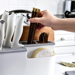 Kitchen Holder with Pot Cover Chopstick Holder Drain Rack and Drip Tray