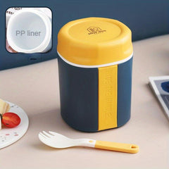 304 Stainless Steel Soup Cup Portable with Cutlery Compartment