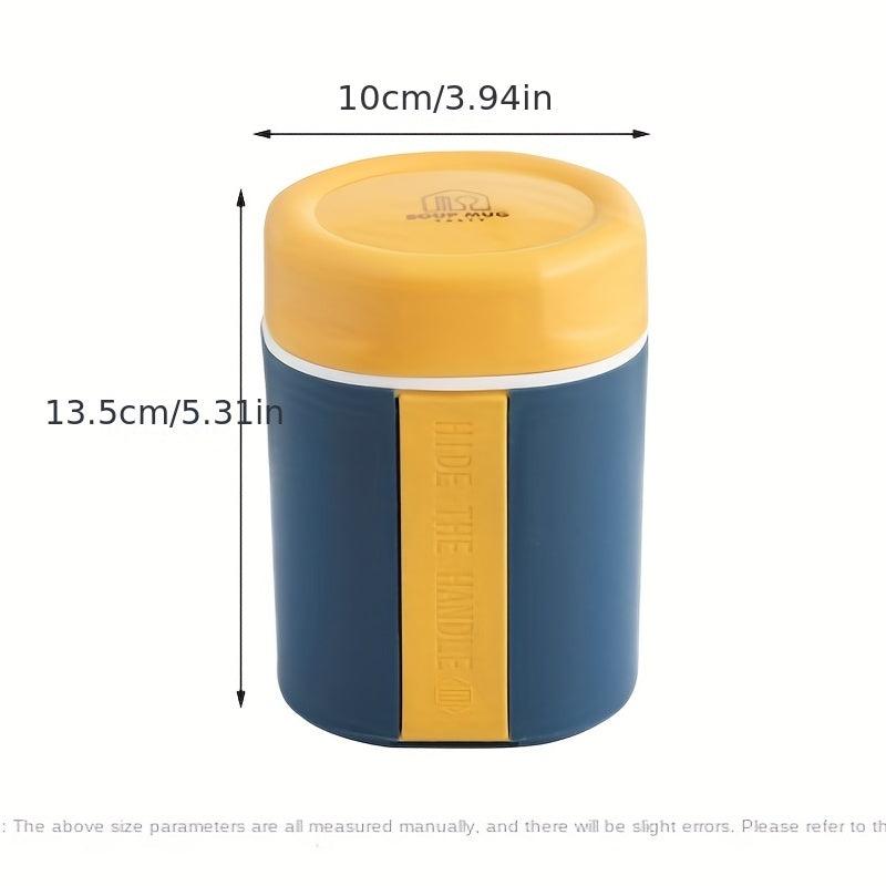 304 Stainless Steel Soup Cup Portable with Cutlery Compartment