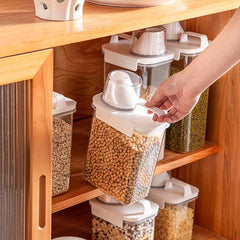 Moisture Proof Food Storage Containers with Lids & Measuring Cups