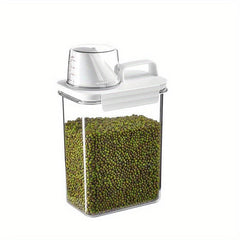 Moisture Proof Food Storage Containers with Lids & Measuring Cups