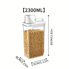 Moisture Proof Food Storage Containers with Lids & Measuring Cups