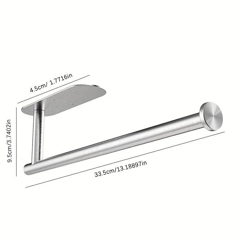 Stainless Steel Paper Towel Holder Self Adhesive Under Cabinet