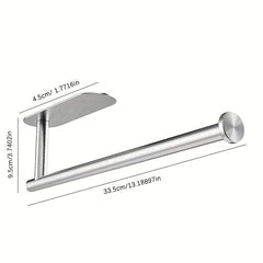 Stainless Steel Paper Towel Holder Self Adhesive Under Cabinet