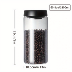 High Vacuum Glass Canister for Extended Storage Time
