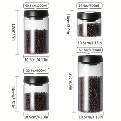 High Vacuum Glass Canister for Extended Storage Time