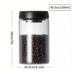 High Vacuum Glass Canister for Extended Storage Time