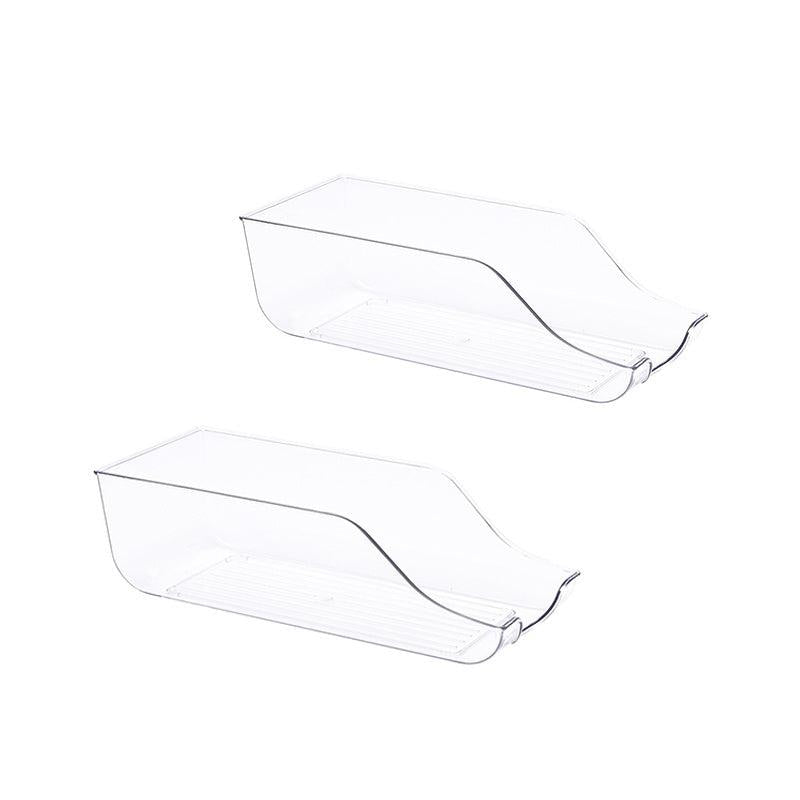 2pcs Clear Can Dispenser Storage Bins Organizer for Freezer Pantry