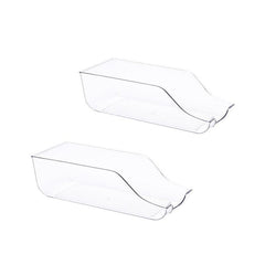 2pcs Clear Can Dispenser Storage Bins Organizer for Freezer Pantry