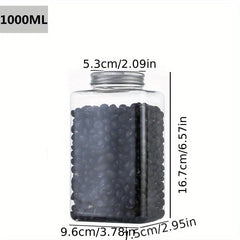 1Pc Food Storage Containers With Lids Candy Jars With Lids Transparent Food Jars