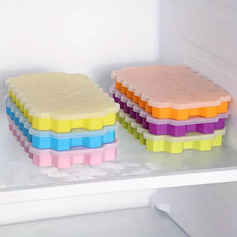 5pcs Silicone Honeycomb Ice Trays with Lids for Cocktails Flexible Home Kitchen