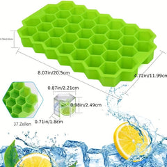 5pcs Silicone Honeycomb Ice Trays with Lids for Cocktails Flexible Home Kitchen