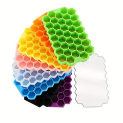 5pcs Silicone Honeycomb Ice Trays with Lids for Cocktails Flexible Home Kitchen