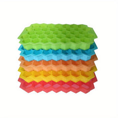 5pcs Silicone Honeycomb Ice Trays with Lids for Cocktails Flexible Home Kitchen
